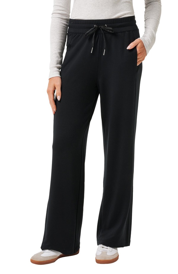 トラビスマヒュー レディース ボトムス レギンス ワイドレッグ パンツ パイル TravisMathew Cloud French Terry Wide Leg Pants Black ブラック