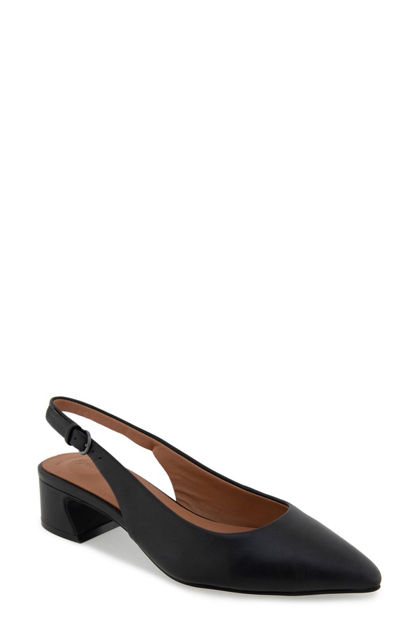 ジェントルソウルズ レディース シューズ 踵 Gentle Souls Georgia Slingback Pump Black Leather 黒いこと