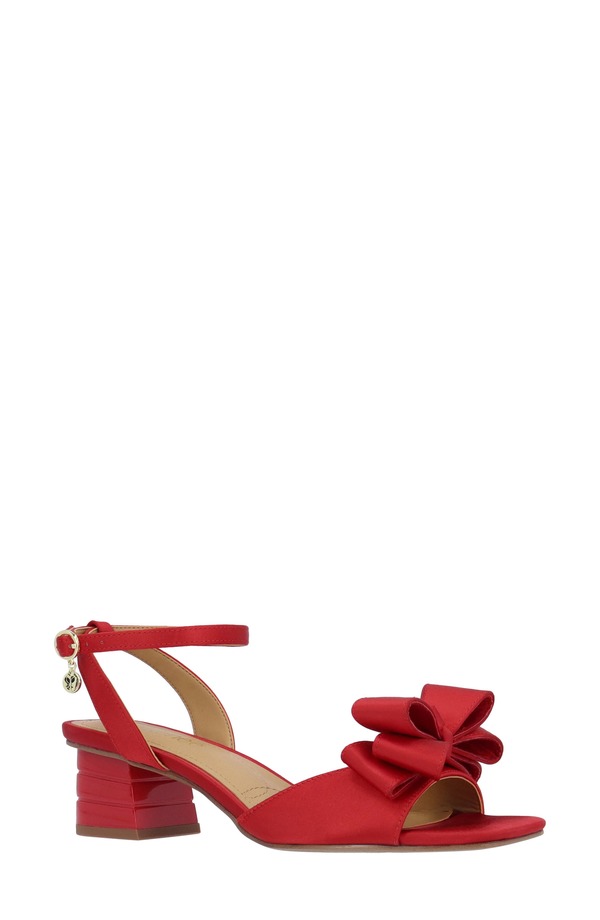 ジェイレニー レディース シューズ 踵 サンダル アンクル J. Rene Novelankle Strap Sandal Red 赤いこと