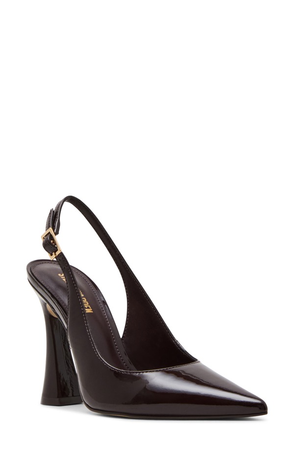 スティーブ マデン レディース シューズ パンプス Steve Madden Blare Slingback Pointed Toe Pump Brown Leather ブラウン