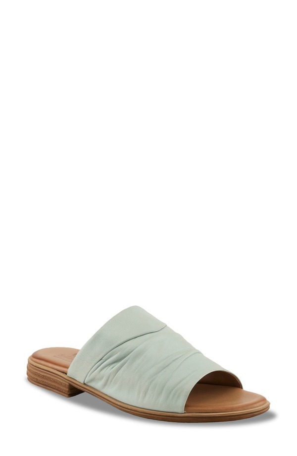 発条足取り レディース シューズ 踵 サンダル Spring Step Jaleel Slide Sandal Mint Green 緑であること