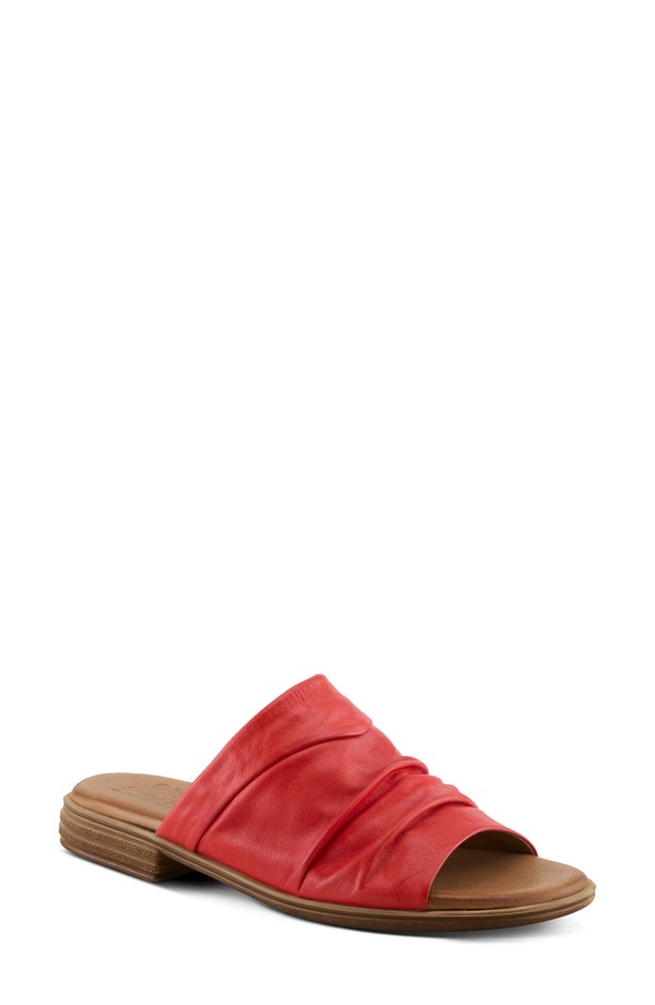 発条足取り レディース シューズ 踵 サンダル Spring Step Jaleel Slide Sandal Red 赤いこと