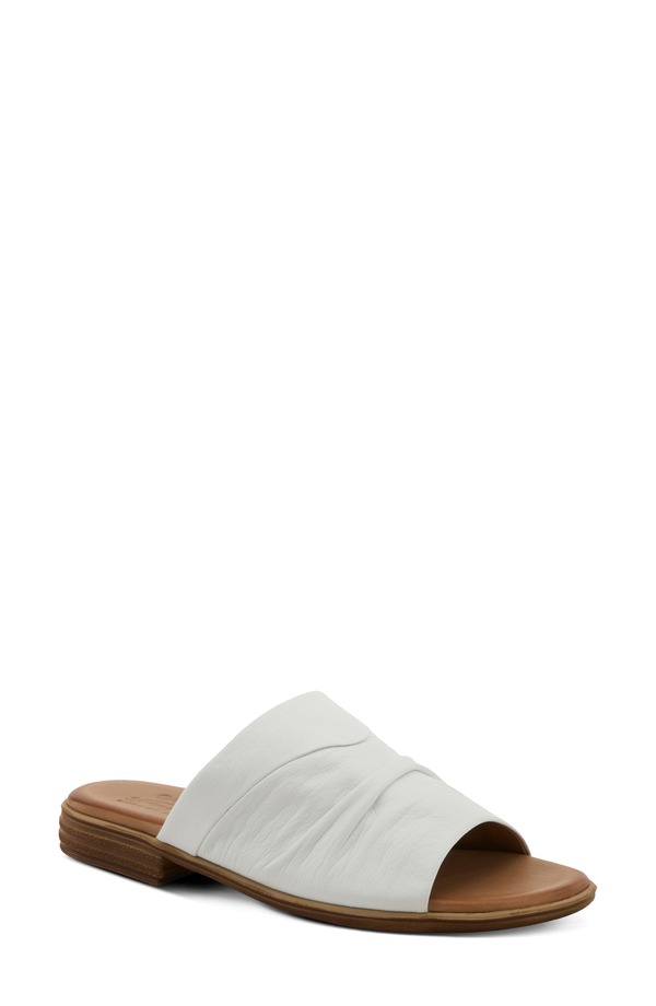発条足取り レディース シューズ 踵 サンダル Spring Step Jaleel Slide Sandal White 白いこと