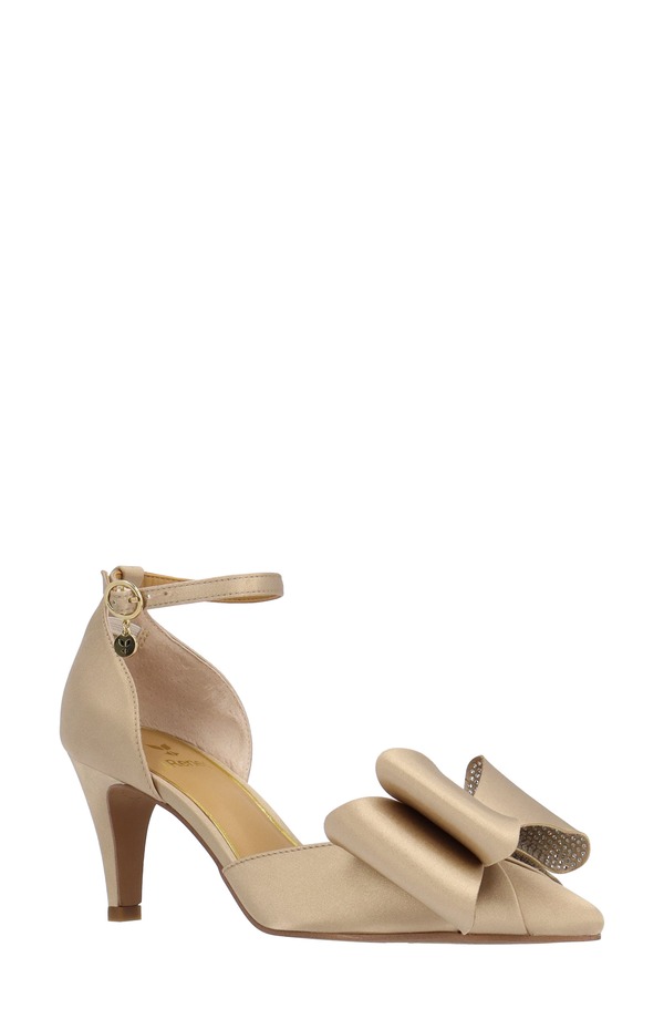 ジェイレニー レディース シューズ 踵 アンクル J. Rene Pammie Pointed Toe Ankle Strapump Beige ベージュ