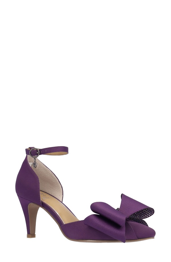 ジェイレニー レディース シューズ 踵 アンクル J. Rene Pammie Pointed Toe Ankle Strapumpurple パープル