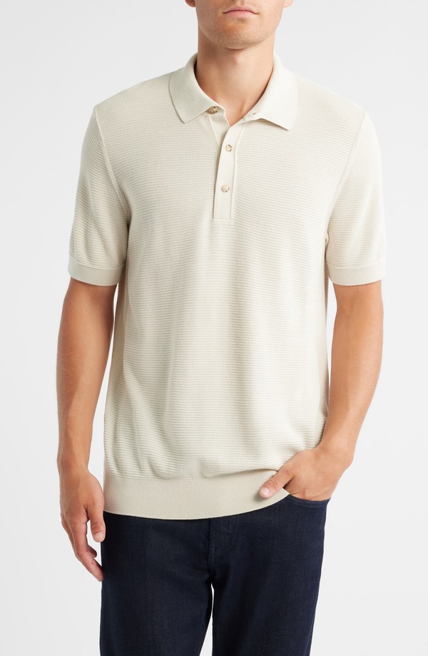 ボス メンズ トップス ポロシャツ コットン BOSS Iannotti Cotton Blend Polopen White ホワイト 25,776円