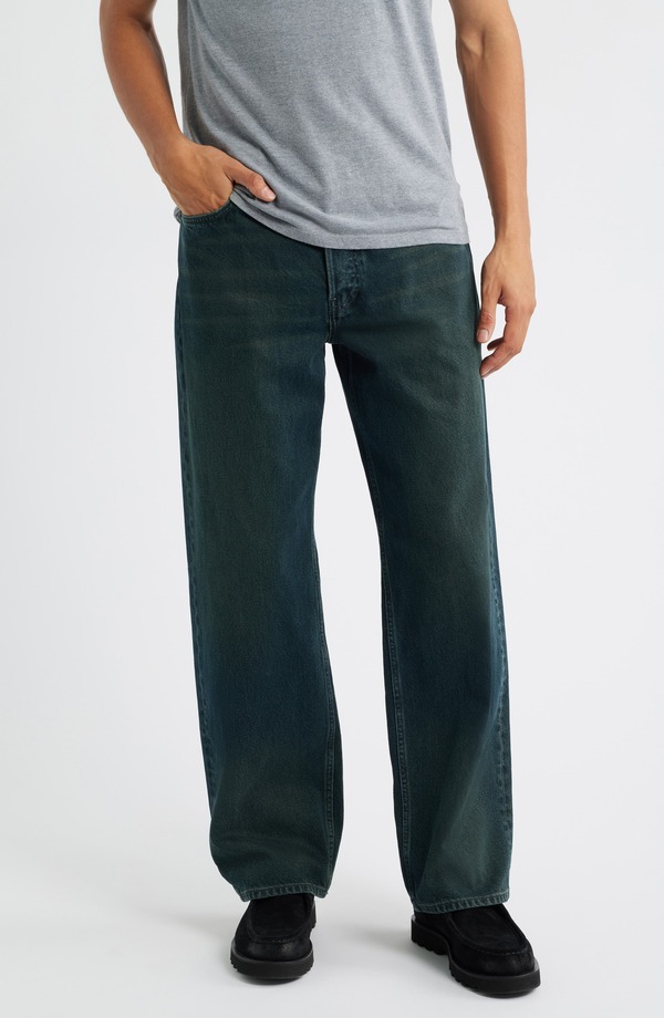オールセインツ メンズ ボトムス デニムパンツ ストレート ジーンズ AllSaints Mullen Straight Leg Jeans Phantom Blue ブルー