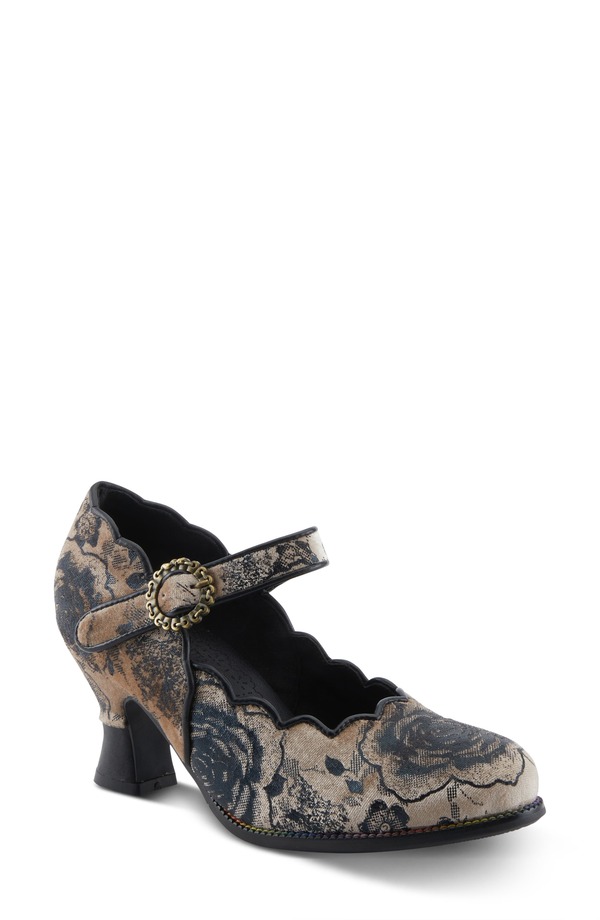 発条足取り レディース シューズ 踵 L\u0027Artiste by Spring Step Adodora Mary Jane Pump Black Multi 黒いこと