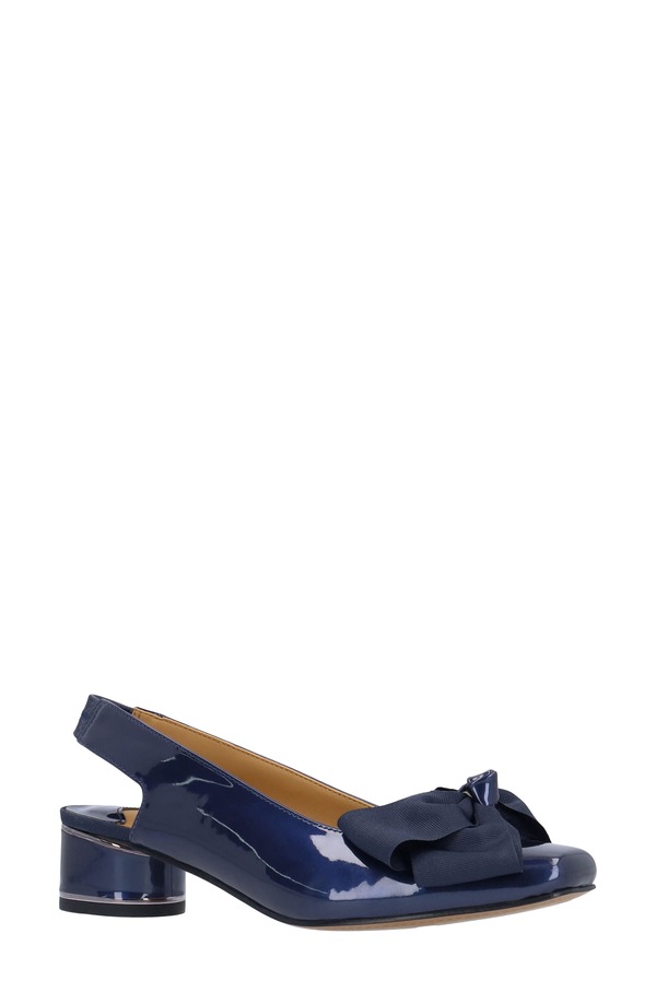 ジェイレニー レディース シューズ 踵 J. Rene Lazule Slingback Pump Navy 米国海軍
