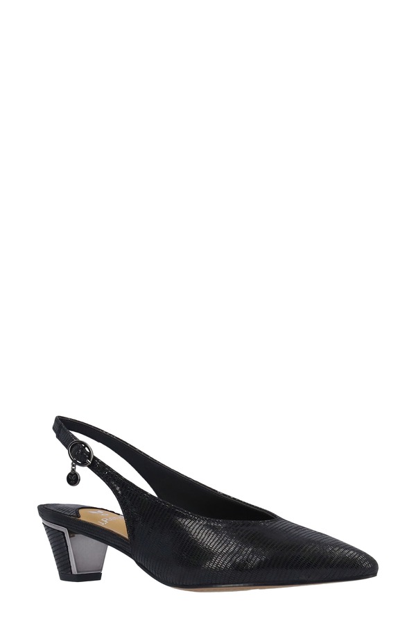 ジェイレニー レディース シューズ 踵 J. Rene Darra Slingback Pointed Toe Pump - Wide Width Available Black 黒いこと