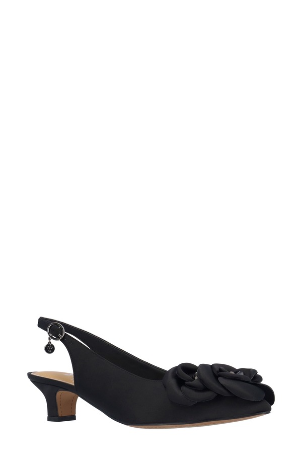ジェイレニー レディース シューズ 踵 J. Rene Jozey Pointed Toe Slingback Pump Black 黒いこと