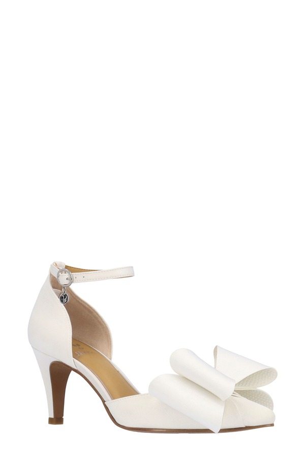 ジェイレニー レディース シューズ 踵 アンクル J. Rene Pammie Ankle Strapointed Toe Pump White 白いこと