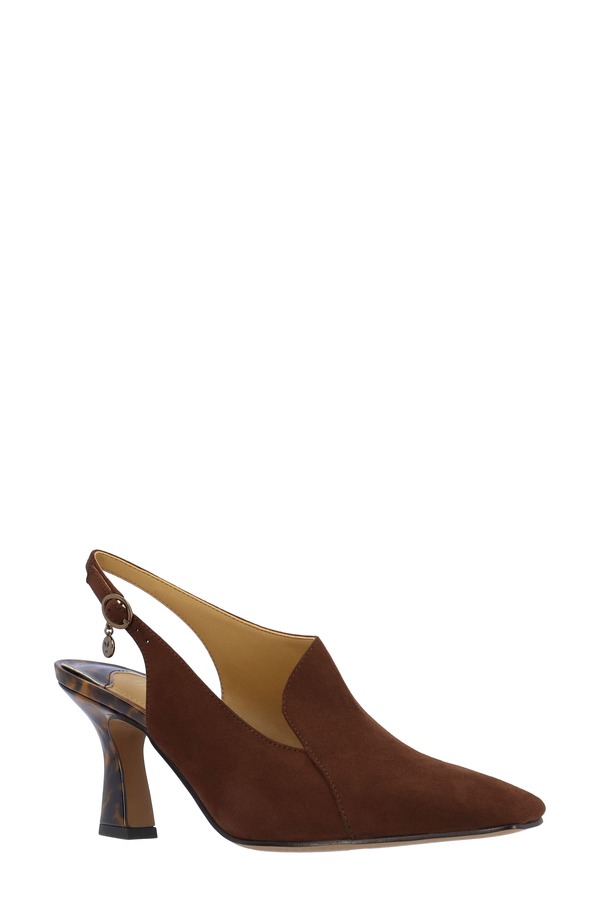 ジェイレニー レディース シューズ 踵 J. Rene Prissy Slingback Pump Chocolate 黒茶