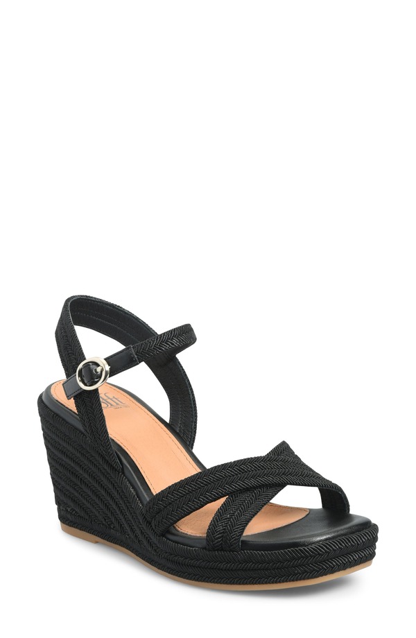 エスエフエフティ レディース シューズ サンダル プラットフォーム アンクル Sfft Newbury Espadrille Ankle Straplatform Wedge Sandal Black ブラック