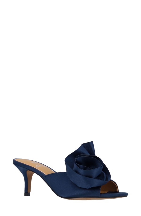 ジェイレニー レディース シューズ 踵 サンダル J. Rene Briston Slide Sandal Navy 米国海軍