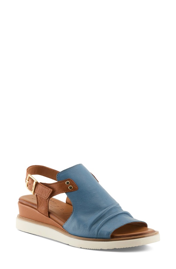 発条足取り レディース シューズ 踵 サンダル アンクル Spring Step Locals Ankle Strap Slide Sandal Denimulti ジーンズ