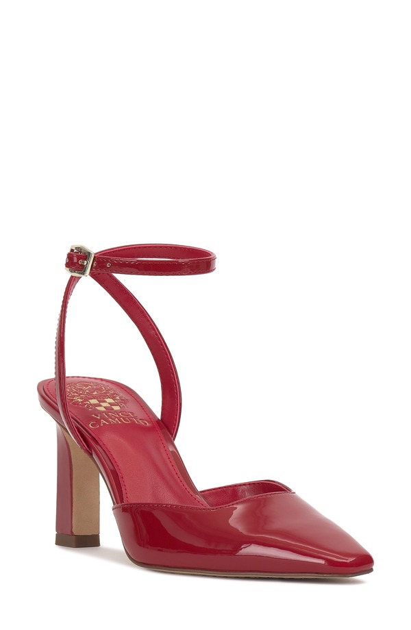 ヴィンスカムート レディース シューズ ヒール アンクル Vince Camuto Galees Ankle Strapump Bright Flame Patent