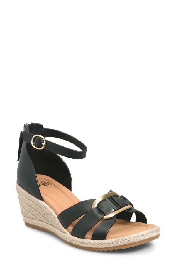 エスエフエフティ レディース シューズ サンダル プラットフォーム アンクル Sfft Ivy Espadrille Ankle Straplatform Wedge Sandal Black ブラック