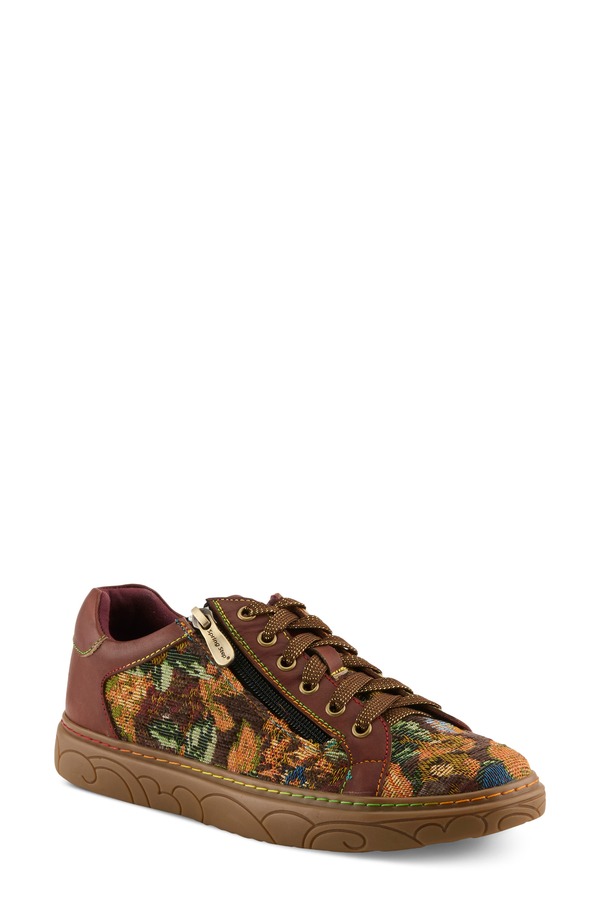 弾機足つき レディース シューズ スニーカー L\u0027Artiste by Spring Step Danli Sneaker Brown Multi 赤銅色