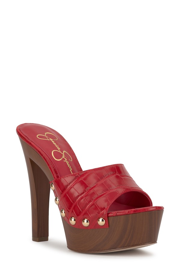 ジェシカシンプソン レディース シューズ ヒール プラットフォーム サンダル Jessica Simpson Cynlia Platform Slide Sandal Red Muse レッド