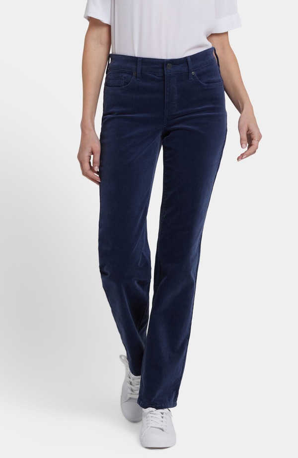 エヌワイディージェイ レディース ボトムス レギンストレート コーデュロイ パンツ NYDJ Marilyn Corduroy Straight Leg Pants Dark Night
