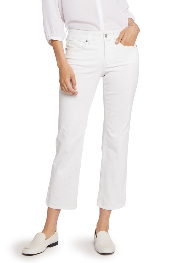 エヌワイディージェイ レディース ボトムス ジーンズズボン下 引っ切り無い アンクル デニム NYDJ Marilyn Straight Leg Ankle Jeans Optic White 白いこと