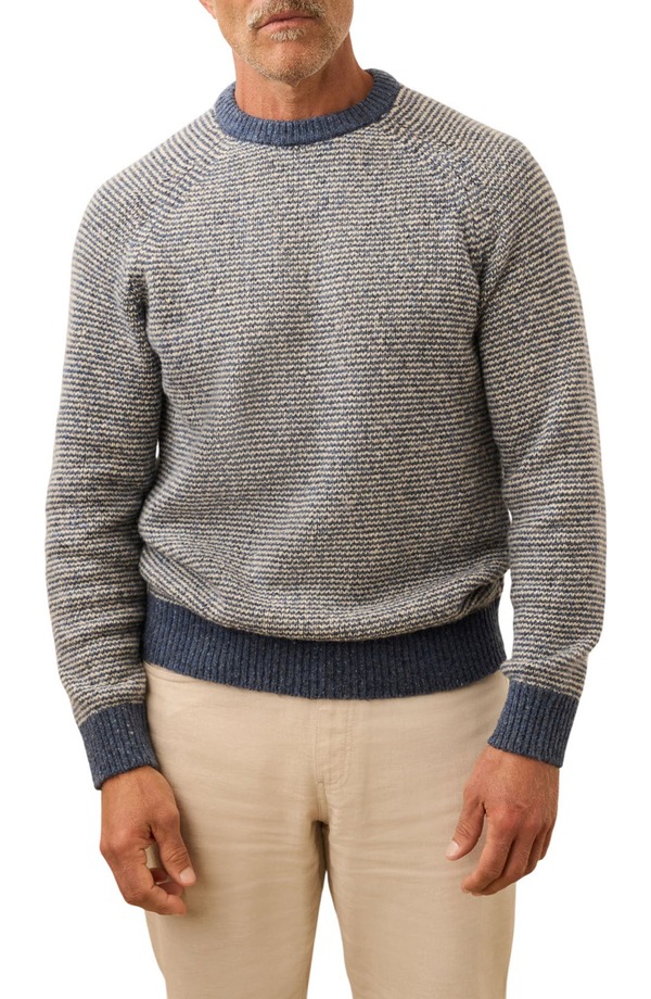 ファレティ メンズ アウター パーカー・スウェット クルーネック ウール セーター Faherty Donegal Crewneck Wool Blend Sweater Sea Feeder Marl マール