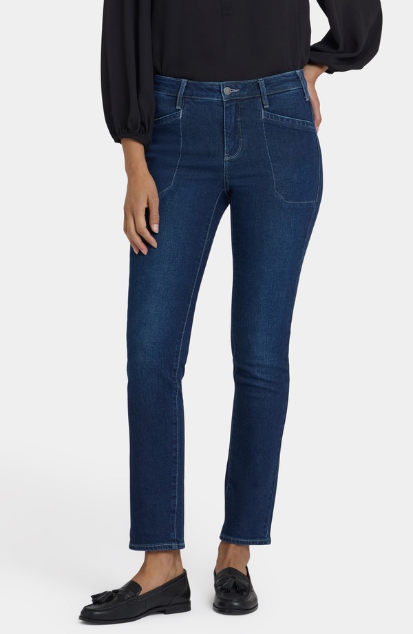 エヌワイディージェイ レディース ボトムス デニムパンツ ジーンズ NYDJ Sheri Utility Pocket Slim Jeans Ink Skyline｜ReVida 店