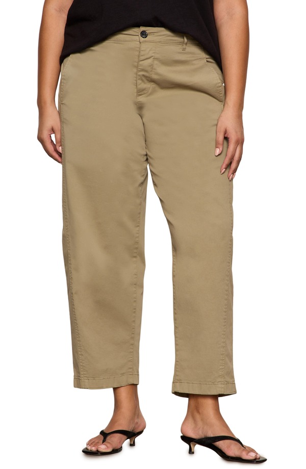 サンクチュアリー レディース ボトムス レギンス パンツ コットン Sanctuary Cruiser Stretch Cotton Cropants Covert Green グリーン