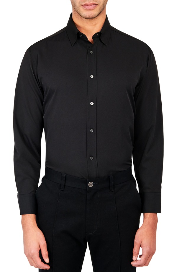 ダブリューアールケー メンズ トップス シャツ レギュラーフィット W.R.K Regular Fit Solid Performance Dresshirt Black ブラック