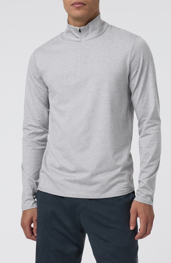 ビュオーリ メンズ アウター パーカー・スウェット Vuori Ponto Performance Half-Zip Light Heather Grey グレー