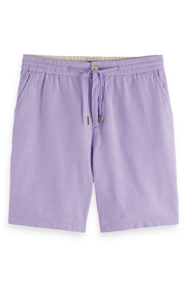 スコッチアンドソーダ メンズ ボトムス ハーフパンツ・ショーツ ショートパンツ コットン リネン Scotch & Soda Flat Front Slub Cotton & Linen Twill Drawstring Bermuda Shorts Bright Lavender ラベンダー 25,418円