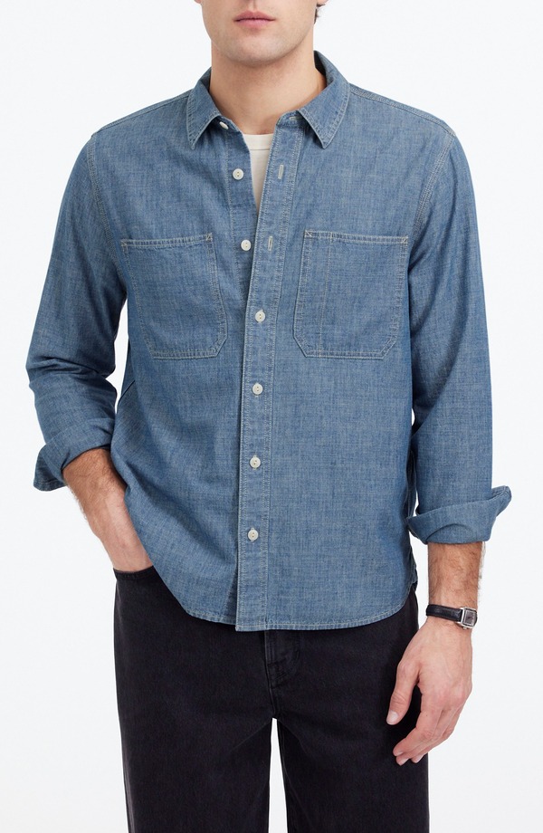 メイドウェル メンズ トップス シャツ Madewell Chambray Button-Up Shirt Hydetown Wash