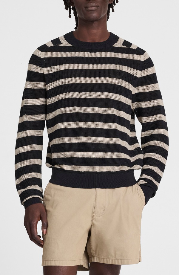 メイドウェル メンズ アウター パーカー・スウェット クルーネック メッシュ セーター ニット Madewell Mesh Knit Crewneck Sweater Dark Navy ネイビー 25,776円
