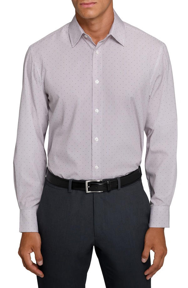 ダブリューアールケー メンズ トップス プルオーバー か細い填まる W.R.K Slim Fit Stripe Dot Performance Dresshirt Khaki カーキ