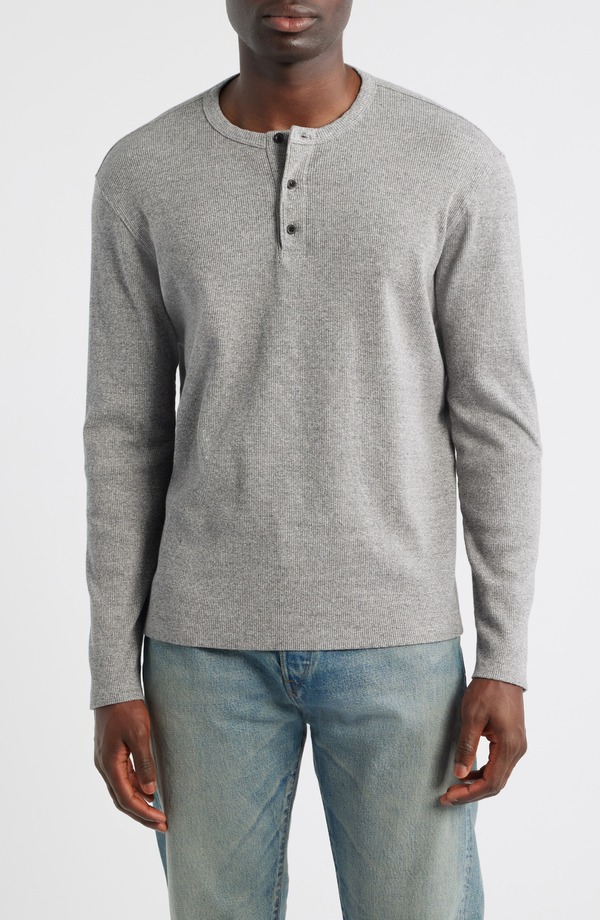 エージー メンズ トップス プルオーバー AG Bryce Henley Heather Grey 薄墨色 トップス-メンズファッション