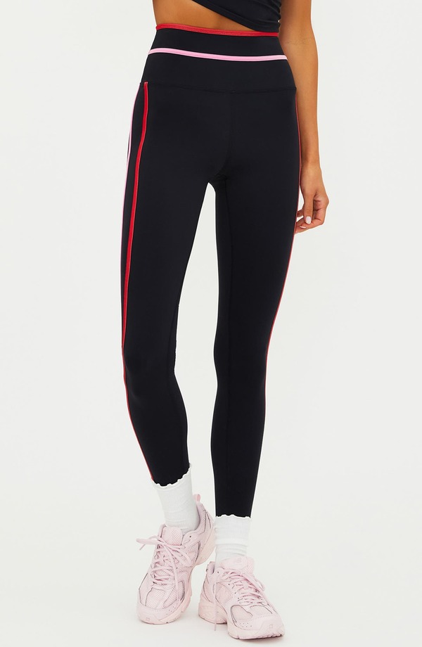 ビーチライオット レディース ボトムス カジュアルパンツ レギンス Beach Riot Solara Side Stripe Leggings Royal Noir ストライプ|ReVida 店