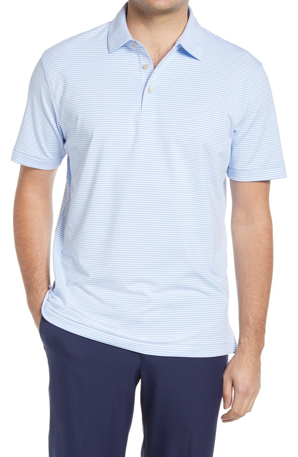 ピーター・ミラー メンズ トップス シャツ Peter Millar Halestripe Short Sleeve Performance Polo Cottage Bl ストライプ