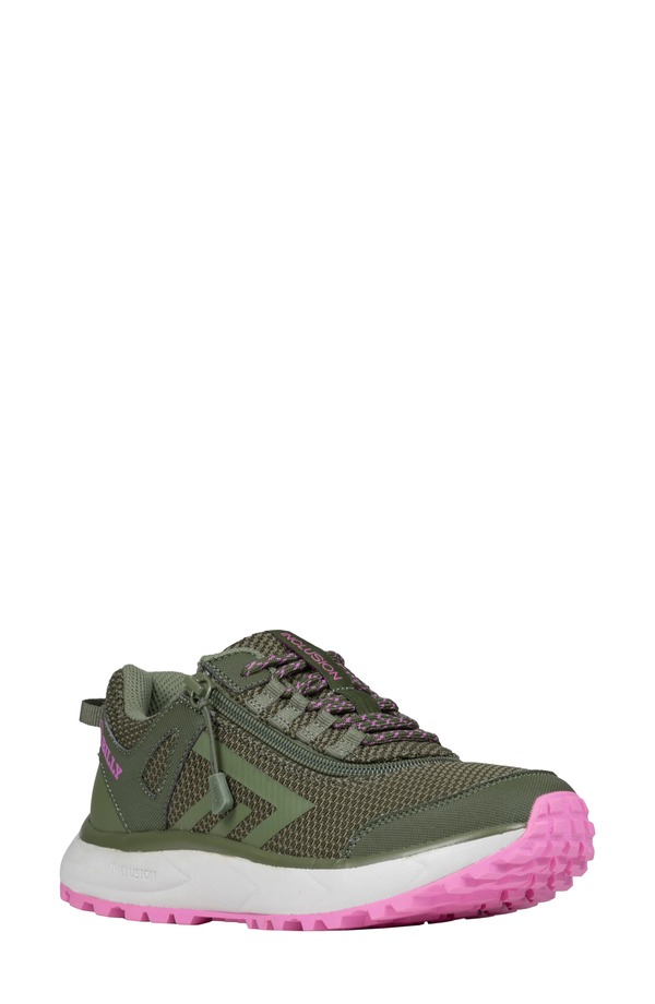 ビリーフットウェア レディース シューズ スニーカー BILLY Footwear Inclusion Trail Sneaker Olive Green - Pink ピンク|ReVida 店
