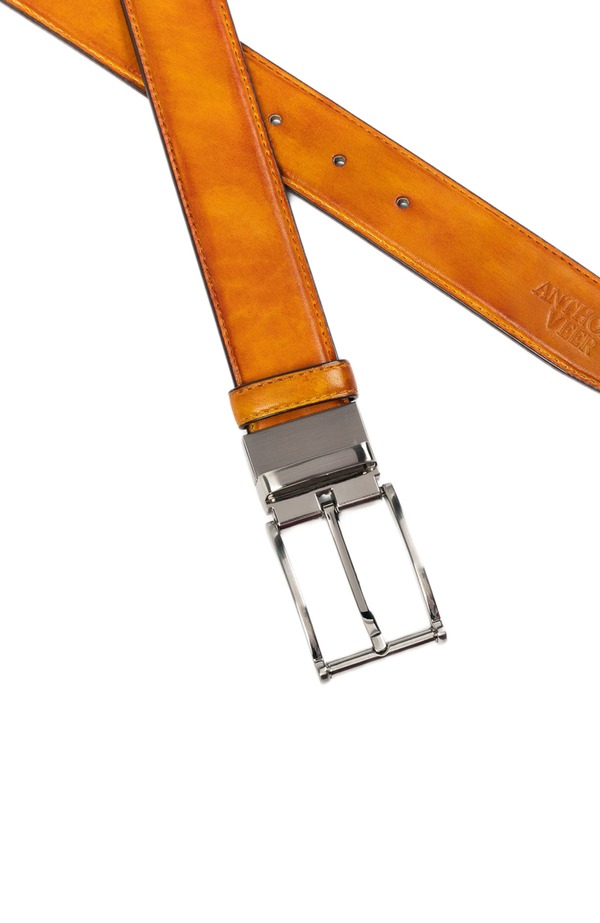 アンソニー ヴィア レディース アクセサリー ベルト レザー Anthony Veer Bari Leather Beltan タン|ReVida 店