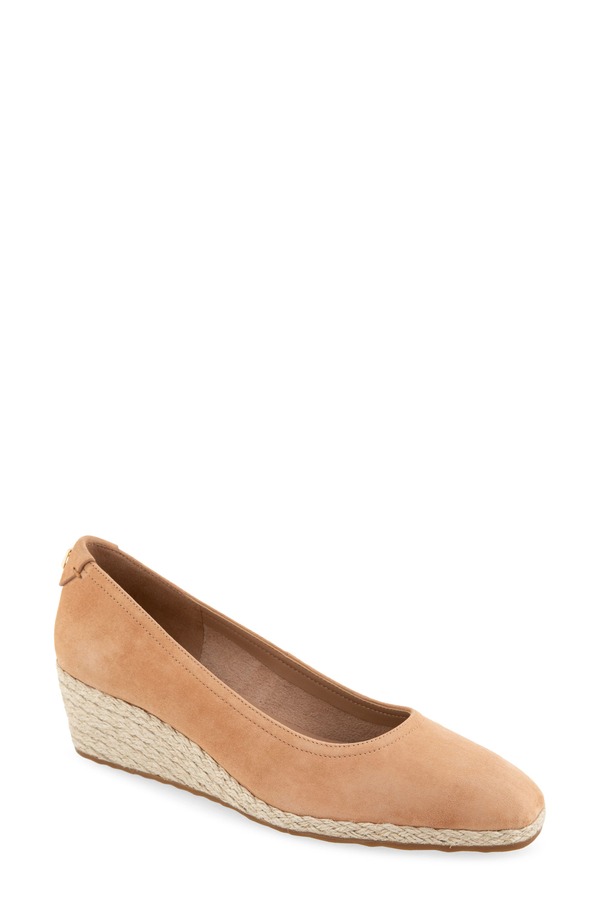 エアロソールズ レディース シューズ 踵 Aerosoles Roma Wedge Pump Tan Suede タン