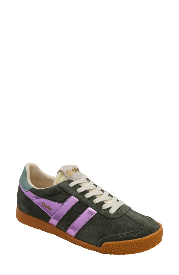 ゴラ レディース シューズ スニーカー Gola Elan Glitz Sneaker Darkhaki/ Lilac/ Green Mist グリーン｜ReVida 店