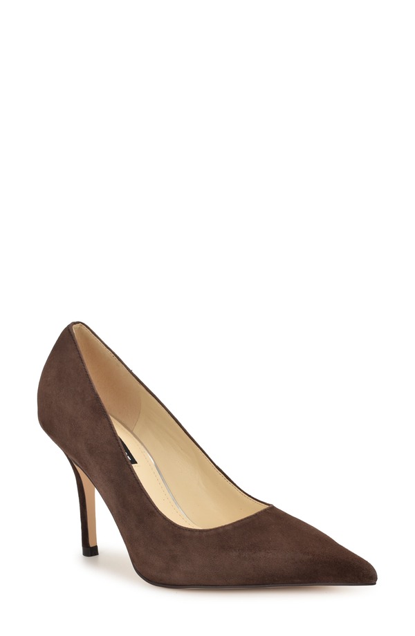 ナインウェスト レディース シューズ 踵 Nine West Gemmha Pointed Toe Pump Dark Brown 赤銅色