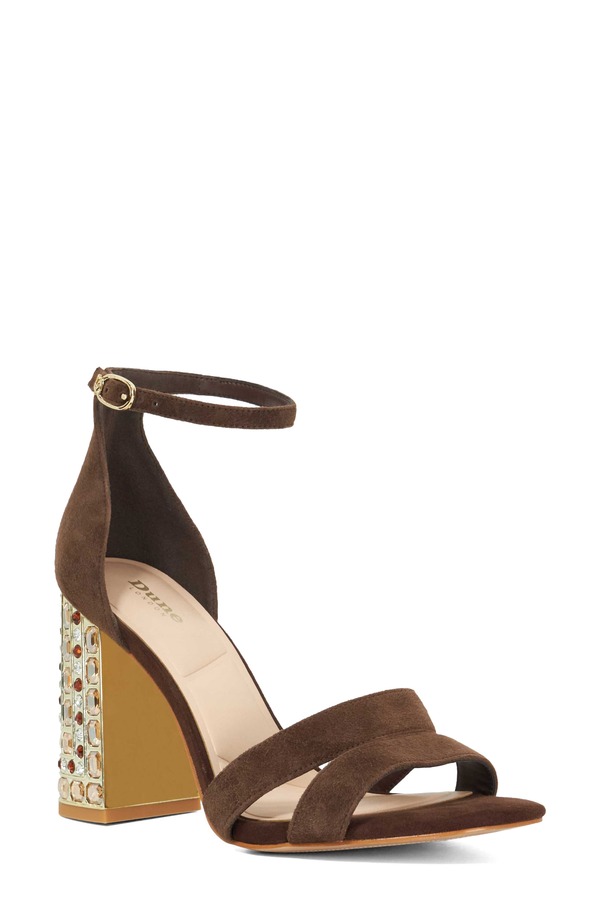 デューンロンドン レディース シューズ 踵 サンダル アンクル Dune London Majestical Ankle Strap Sandal Brown 赤銅色
