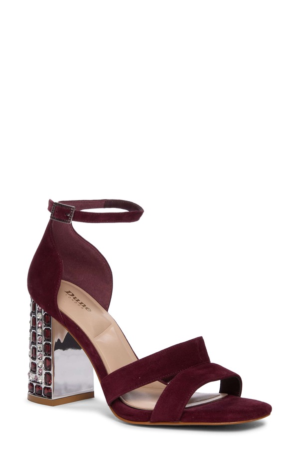 デューンロンドン レディース シューズ 踵 サンダル アンクル Dune London Majestical Ankle Strap Sandal Burgundy バーガンディ