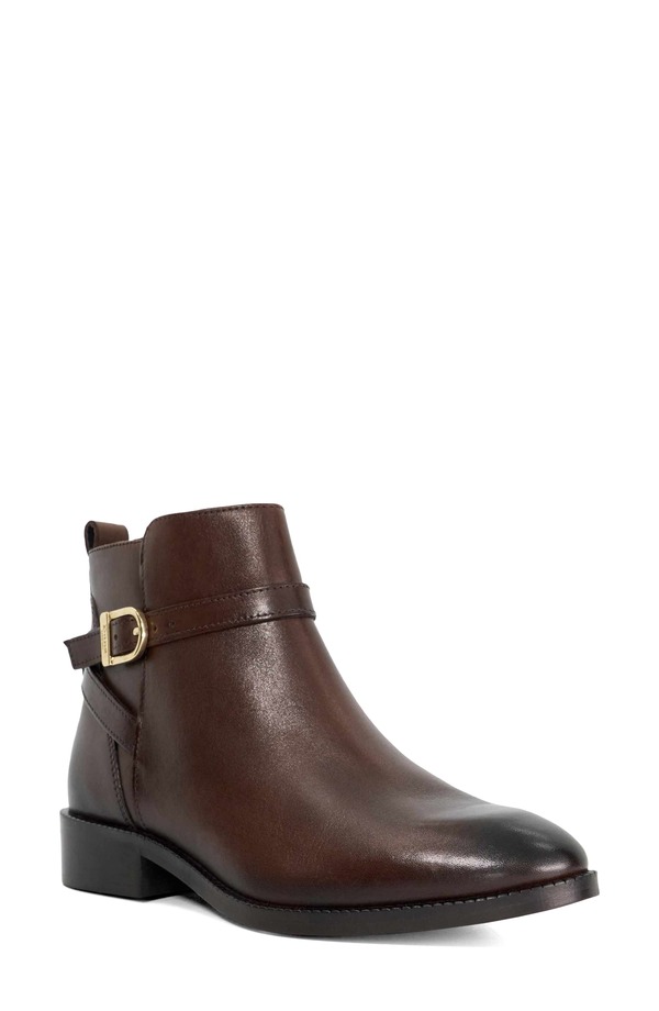 デューンロンドン レディース シューズ ブーツ・レインブーツ Dune London Pemma Buckle Strap Bootie Tan タン