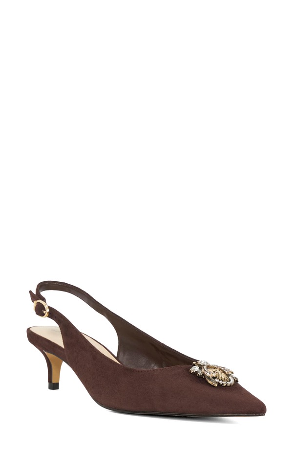 デューンロンドン レディース シューズ 踵 Dune London Context Pointed Toe Slingback Pump Brown 赤銅色
