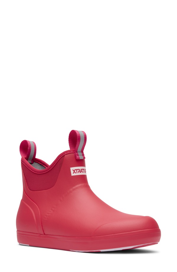 エクストラタフ レディース シューズ ブーツ・レインブーツ アンクル XTRATUF Waterproof Ankle Deck Boot Hot Pink サクラ色