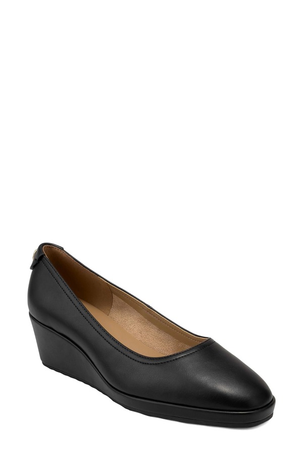 エアロソールズ レディース シューズ 踵 Aerosoles Roma Wedge Pump Black/ Black 黒いこと