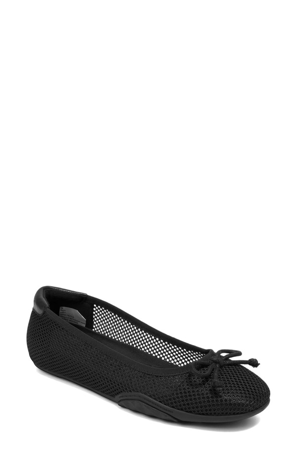 エアロソールズ レディース シューズ パンプス メッシュ Aerosoles Onyx Mesh Ballet Flat Black ブラック